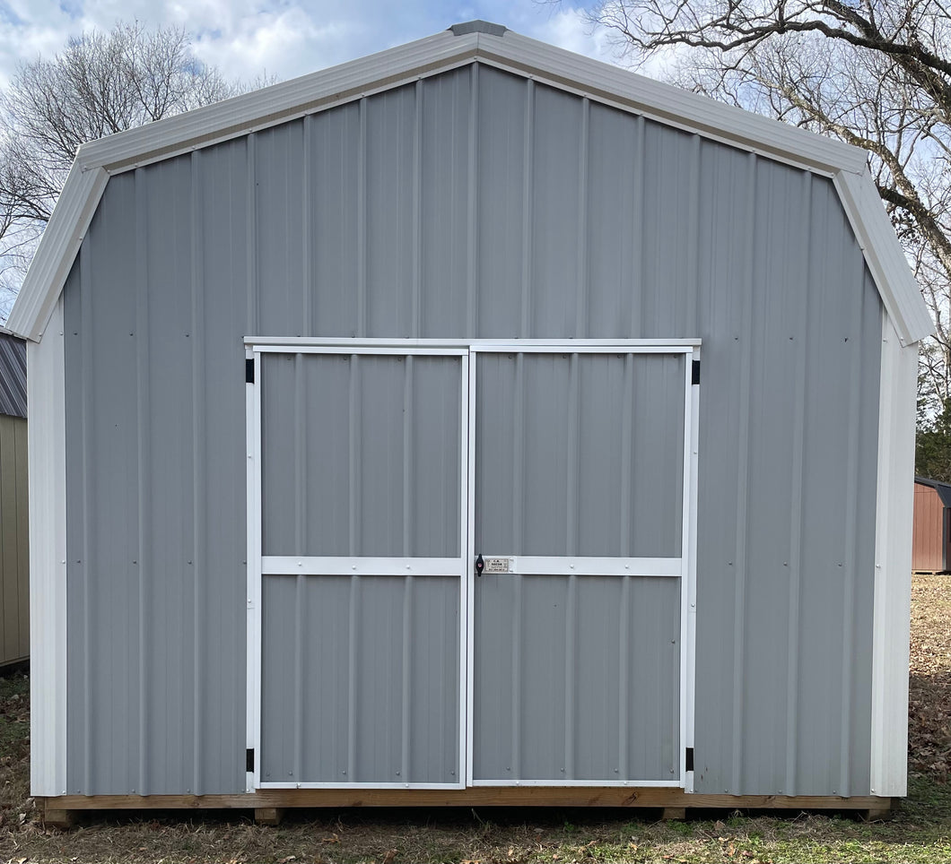 12x16 Metal Grey lofted Barn