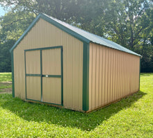 Load image into Gallery viewer, 12x20 Tan Utility Shed
