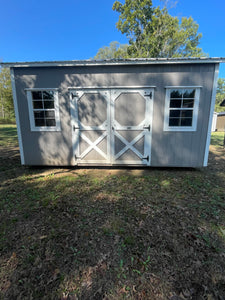 10x16 Pewter Gray Utility Shed